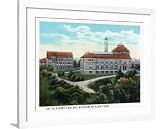 ART.COM Wall Art Print Cincinnati, Ohio - Eden Park Art Academy and Museum Exterior on White Frame by Lantern Press, 40" x 32"