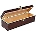 Creative Deco Boîte Caisse à Vin en Bois Cadeau Marron Brun | Boite Rangement | 1 Bouteille | 36x11x9.8 cm | Bois Naturel | Coffre Coffret | avec Couvercle | Parfait pour Peindre, Stockage, Décoration