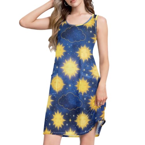 Robe d'été pour femmes de plage grande taille coupe trapèze