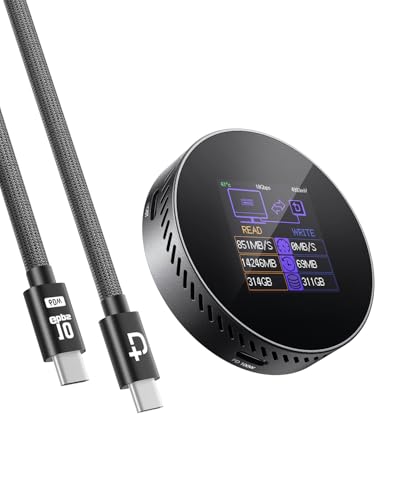 DOCKCASE Magnetic Smart M.2 NVMe SSD Enclosure, 100W PD, 3s Power Loss Prevention, 10Gbps USB 3.2 NVME Adapter Fits 2230/2242 NVMe, SSD Health Detection Compatible with 15/16 Pro Max phones ProRes