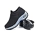 Basket Femme Chaussure de Sport Sneakers Tennis Air Course Running Fitness Gym Athlétique Knit Respirante Confortable Outdoor Noir Taille 39
