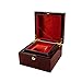 watch box High-End helle Uhrenbox Rote strukturierte Holzuhrverpackungsbox Vitrine aus reinem Massivholz Armband Einzeluhrposition mit abnehmbarem Kissen Hohes rotes Futter