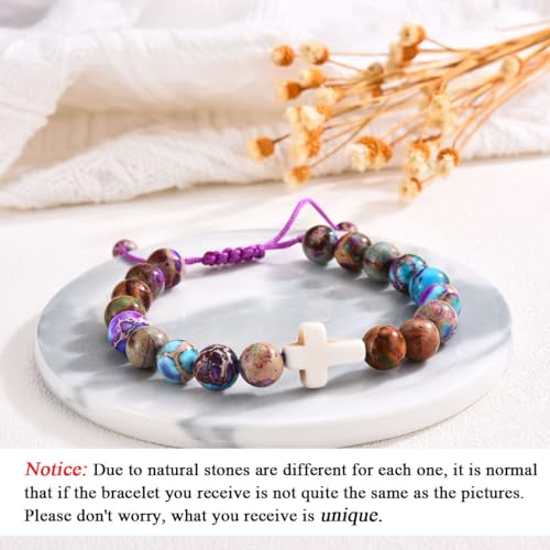 Leyung Cross Bracelet Gifts for Girls, Easter Basket Stuffers for Teens Baptism Confirmation First Communion Christian Jewelry Gifts for Teens Girls2