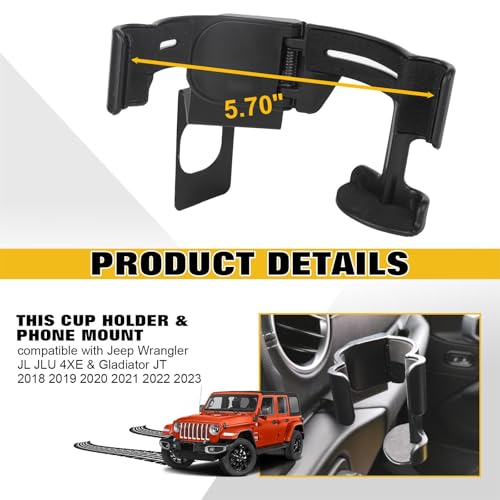 Portavasos y Soporte para Celular 2 en 1 para Jeep miniatura 4