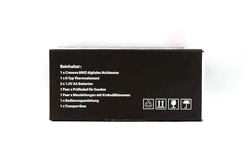 Miniatura 15 de Crenova Multímetro digital 890Z, probador multímetro TRMS de 6000 cuentas, ohmímetro de voltímetro de CA de CC, medición de voltaje de corriente,