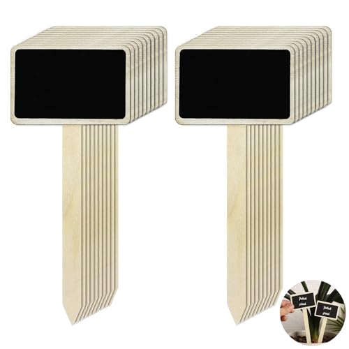 20 PCS Wooden Plant Labels, Plant Tags, Plant Markers & Labels, Plant Markers for Outdoor Plants, for Herbs Seed Seedling Vegetables Flowers Potted Plants