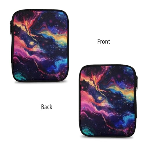 Image of Crochet Hook Case Galaxy Crochet Hook Holder Portable Crochet Hook Storage Bag with Web Pockets Suitable for Crochet Needles /Knitting Accessories
