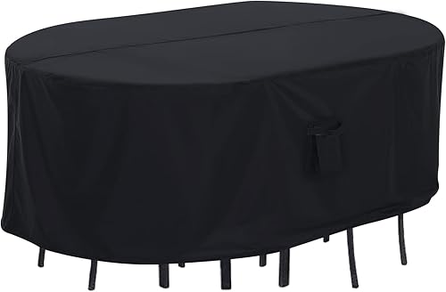 Miniatura 117 de ABCCANOPY Funda universal para mesa auxiliar de patio, para exteriores, pequeña cubierta impermeable y a prueba de polvo, marrón beige, 42 x 24 x 18