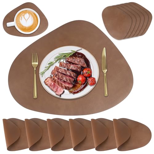 La Mejor Recopilación de Manteles Individuales Walmart - los preferidos. 41 KIROGILY Manteles Individuales para Mesa, 6 PCS Individuales para Mesa, Juego de Manteles Individuales con Posavasos, Tapetes para Mesa de Comedor Resistentes al Calor para Hogar...
