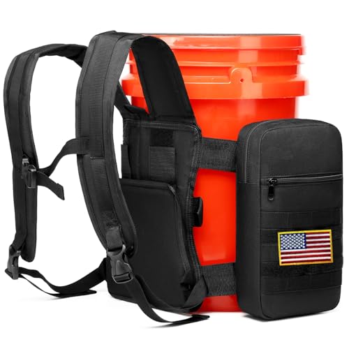 XINTREY 5 Gallon Bucket Backpack for Fishing, Sports, Hunting, Apple Picking, Utility Bucket Strap Pack Backpack for Carrying (Backpack only)