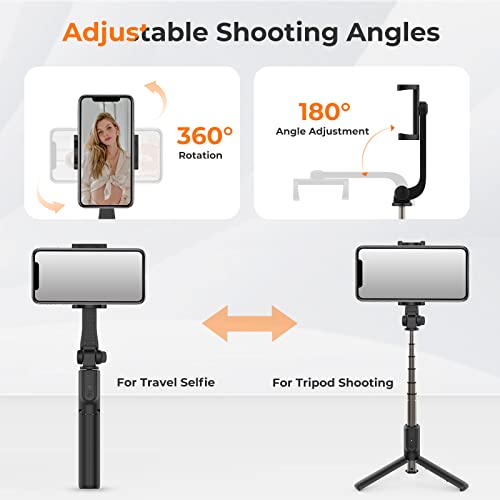 Sensyne 3 In 1 Selfie Stick, 40" Extendable Phone Tripod With Wireless Remote, Lightweight, Portable For Selfies, Video Recording, Live Stream, Youtube, Tiktok, Compatible With All Cell Phones #TOP4