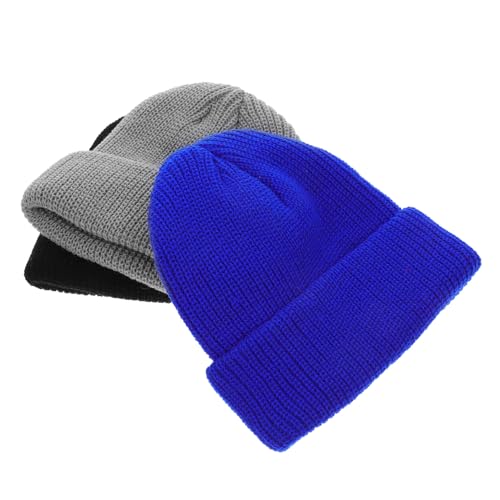 PRETYZOOM 3stücke Kopfbedeckung Beanie Mütze Für Damen Und Herren Warme Strickmütze Für Outdoor-aktivitäten Lässiger Stil Und Tragekomfort