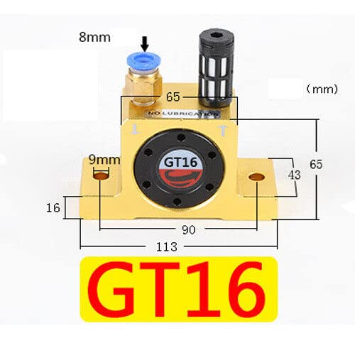 Miniatura 5 de Tipo industrial GT16 tipo vibrador de rueda de turbina de aire comprimido neumático (GT16)