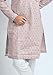 RC FASHIONS Men's Embroidered Sequined Kurta with White Pyjama Set Indian Traditional Party Wear Outfit-Regular Ethinic Wear (Dot Pink, S)