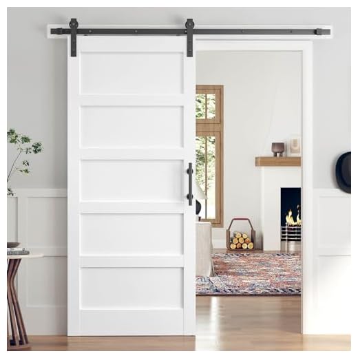 ROYMELO 36x84 Inch White Barn Door Kit