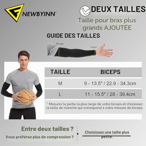 Newbyinn Manchettes de Bras pour Hommes et Femmes, Protection Anti-UV – vue 2