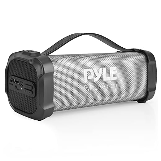 Pyle Wireless Portable Bluetooth Boombox Speaker - 300 Watt Rechargeable Boom Box Speaker Portable Music Barrel Loud Stereo System with AUX Input, MP3/USB Port, Fm Radio, 2.5" Tweeter - Pyle PBMSPRG4