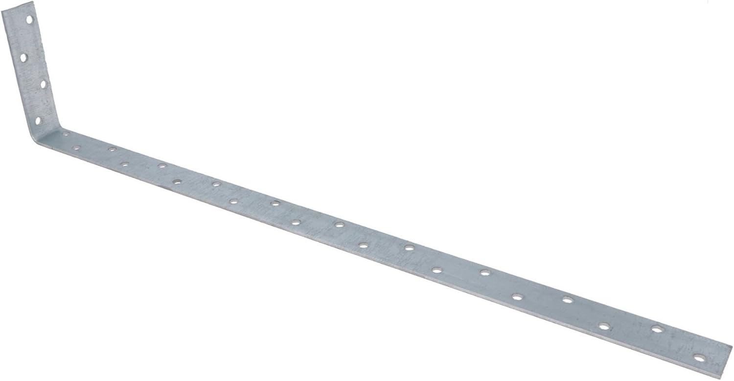 Vertical Light Duty Restraint Strap 600mm Length 100mm Bend Galvanised 5PK