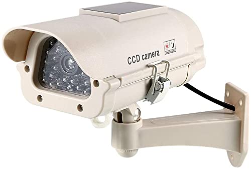 XYWHPGV 偽の防犯カメラ太陽電池式ダミーCCTV監視システム、点滅する赤色LED警告警告灯、家庭用屋外屋内白用ステッカー(cb2a4 28a2c 814bb 8fb67 efbab e1f0a