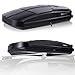 VISRACK Hard Shell Roof Cargo Box Carrier with Security Keys,Heavy Duty Waterproof Rooftop Storage Box,58.3 (L) x35.4 (W) x 13(H) Inches,15.5 Cubic Feet (Tool-Free Install),Dual Side Opening,Black