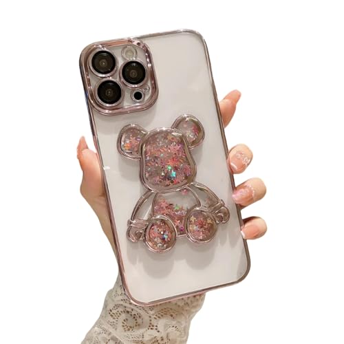 Coque iPhone 15 ours rose anti-choc pour éviter les rayures du quotidien