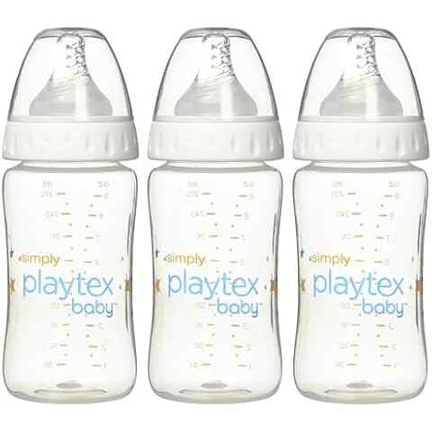 Playtex Baby Simply Playtex Complete Tummy Comfort Baby Bottles, Anti-Colic & Anti-Reflux, 9 Oz, 3 Count Cover