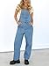 Cicy Bell Womens Bib Denim Overalls Loose Fit Wide Leg Revolt Jeans Jumpsuits Summer Work Outfits with Pockets