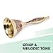 HASHCART® Super Loud Solid Brass Hand Bell Call Bell - Puja Bell for Mandir Handbell for Wedding Events Decoration | Christmas Colorful Jingle Bell | 6.30 inch
