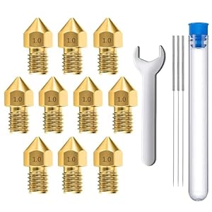 MMOBIEL 10 Stück 1.0mm MK8 Düsen Set