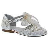GUXS Zapato Gilda Encaje Beige y Lino Color: Beige Talla: 32