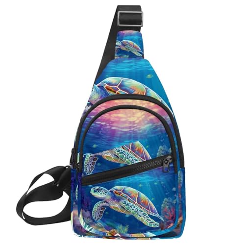 Sac de randonnée compact tortue de mer à bandoulière ergonomique et légère