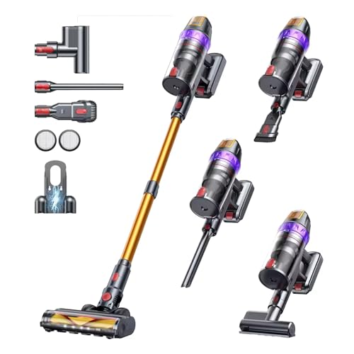 BUTUR 600W/65000Pa VC90 Aspirapolvere senza fili, potente aspirapolvere con contenitore