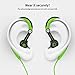 mucro Sports Headphones Wired Earbuds with Microphone, Over Ear Hook Earphones Sweatproof in Ear Running Exercise Workout Gym Ear Buds for 3.5mm Jack Devices Green
