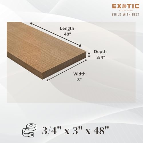 Hard Maple Thin Stock Lumber Boards Wood Crafts 3/4\" x 3\" x 48\"