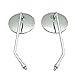 MMG Adjustable Mirror Set, 8mm RH/RH Thread, Chrome Round Shape, Motorcycle Scooter (0514)