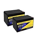 SEFEPODER 2 Pack 12V 15Ah LiFePO4 Deep Cycle Battery, 2000+ Cycles Rechargeable Battery for Scooter, Lighting, Power Wheels, Fish Finder and More with Built-in 16A BMS