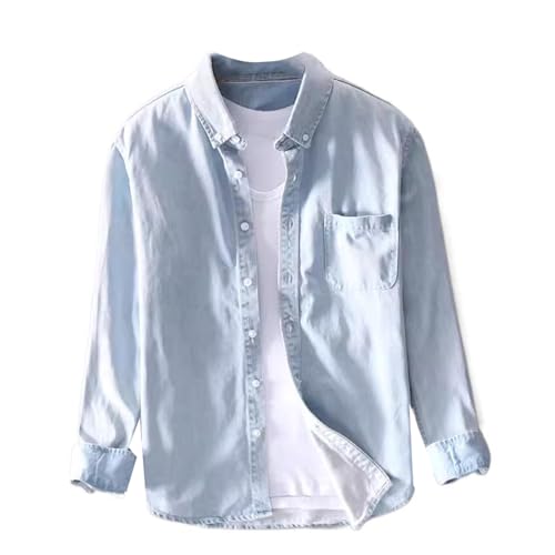 Veste en jean stretch homme surchemise manches longues confort absolu