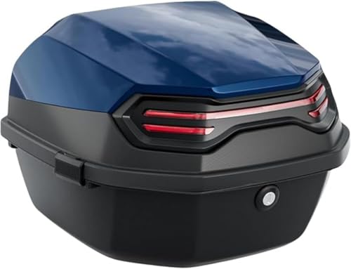 GEBYUI 大容量メットイン対応バイク自転車共用トランクボックス ABS 樹脂製防水防塵取り外し可能リアキャリア対応ツーリング通勤用