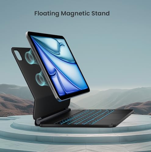 Image of typecase Edge Keyboard Case for iPad Air 11-inch(M4 /M3 /M2, 2026 /2025 /2024), iPad Pro 11-inch(4th /3rd /2nd /1st Gen) & iPad Air 10.9-inch 5 /4th Gen, Multi-Touch Trackpad, 11-Color Backlight, Black