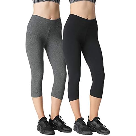 Legging 4How Femme Coton 3/4 Noir Cover