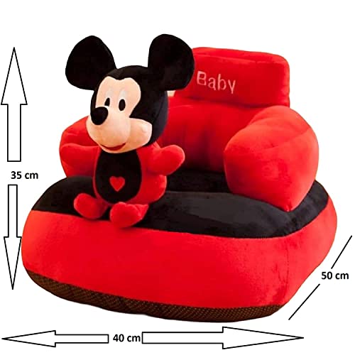 Homescape-Baby-Soft-Plush-Cushion-Baby-Sofa-Seat-Or-Rocking-Chair-for-Kids-Use-for-Baby-0-to-2-Years-Red-and-Black