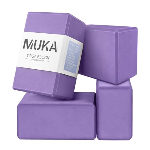 Muka Yoga Blocks 4x6x9 Inch High Density EVA Foam Yoga Brick