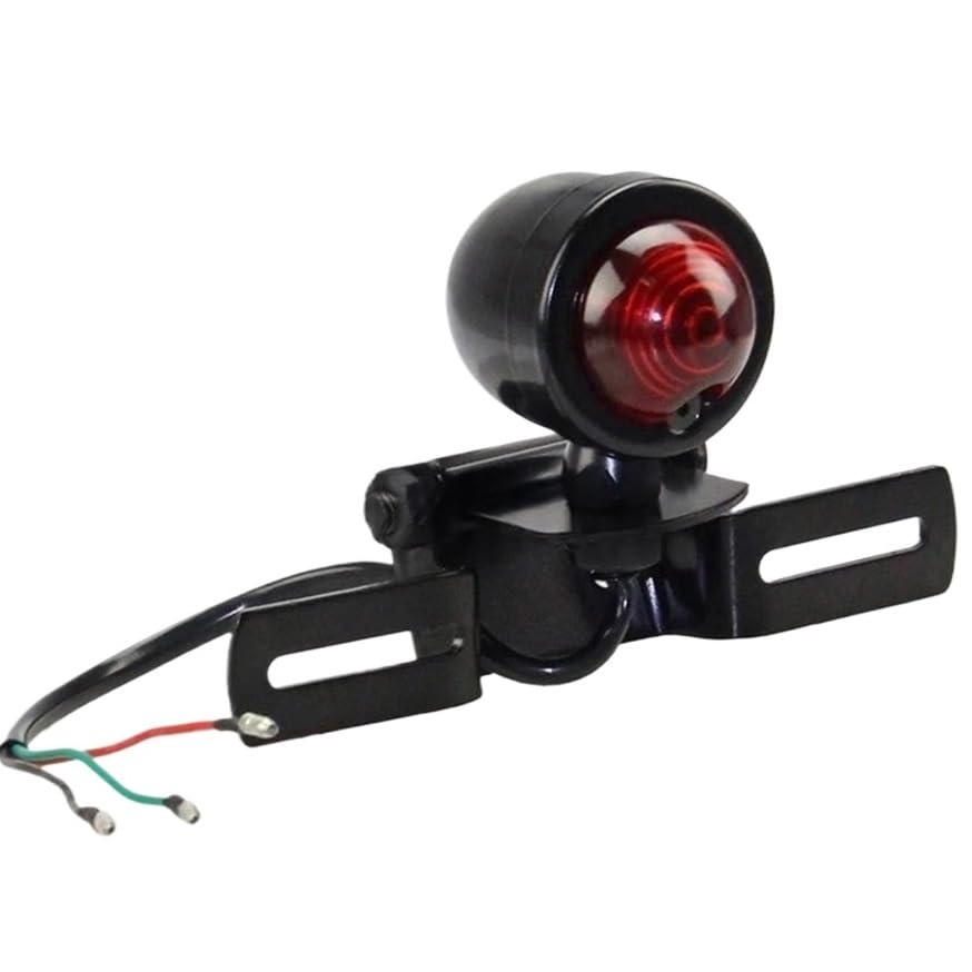 Feu arrière moto feux frein universel 12V en acier pour chopper custom
