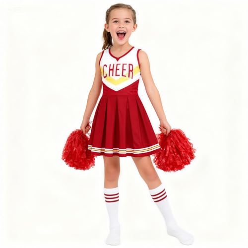 SCYPRUTH Cheerleader Costume for Girls Cheer Uniform Cheerleading Outfit