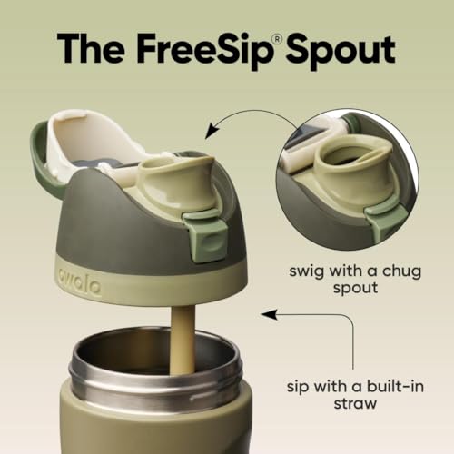 image for Owala FreeSip Insulated Stainless Steel Water Bottle with Straw, BPA-F