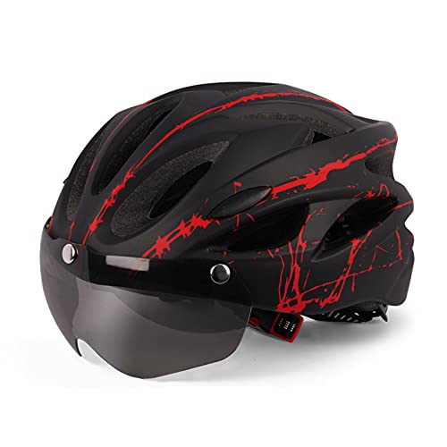 Casco de carretera con tamaño ajustable 54-62cm y pantalla magnética para ciclismo unisex