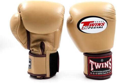 Twins Special Guantes de boxeo, 16 onzas, marrón claro, entrenami...