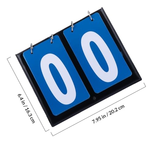 Marcador manual de baloncesto doble cara azul miniatura 2