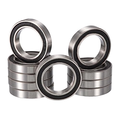 Image of HiPicco 6803-2RS Deep Groove Ball Bearings, ID 17mm x OD 26mm x Width 5mm Double Rubber Sealed Ball Bearing Pre-Lubricated Chrome Steel Z2 Lever 10pcs
