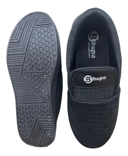 Image of Men's Slip-On Casual Shoes | Lightweight Comfortable Loafers for Men | Textured Design | Anti-Slip Sole Walking Shoes for Men